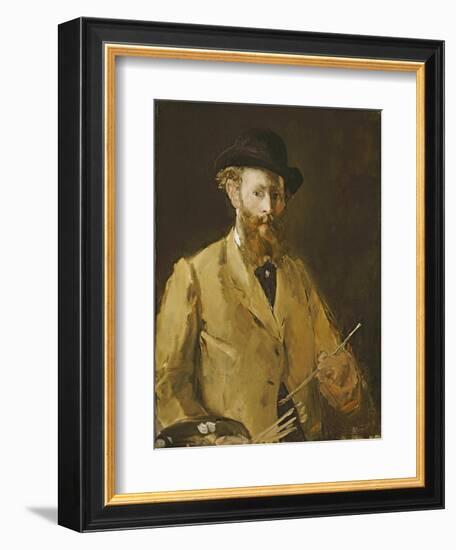 Self Portrait with a Palette-Edouard Manet-Framed Giclee Print