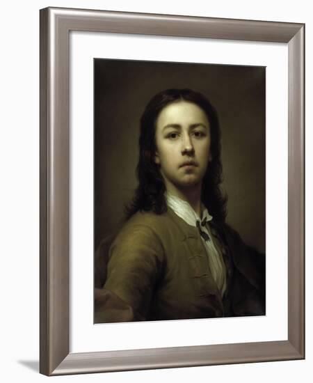 Self-Portrait With a Red Coat-Anton Raphael Mengs-Framed Giclee Print