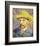 Self-Portrait with a Straw Hat, c.1888-Vincent van Gogh-Framed Giclee Print