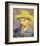 Self-Portrait with a Straw Hat, c.1888-Vincent van Gogh-Framed Giclee Print