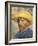 Self-Portrait with a Straw Hat-Vincent van Gogh-Framed Art Print