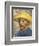 Self-Portrait with a Straw Hat-Vincent van Gogh-Framed Art Print