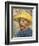 Self-Portrait with a Straw Hat-Vincent van Gogh-Framed Art Print