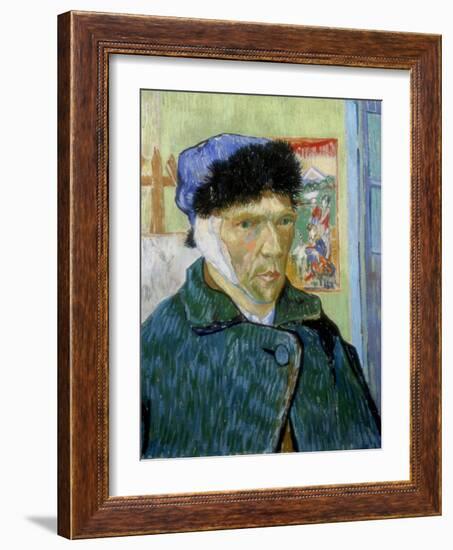 Self-Portrait with Bandaged Ear, 1889-Vincent van Gogh-Framed Giclee Print