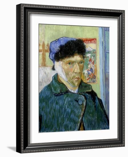 Self-Portrait with Bandaged Ear, 1889-Vincent van Gogh-Framed Giclee Print