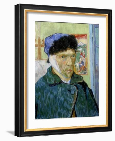 Self-Portrait with Bandaged Ear, 1889-Vincent van Gogh-Framed Giclee Print