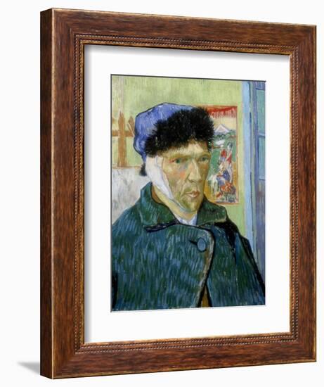 Self-Portrait with Bandaged Ear, 1889-Vincent van Gogh-Framed Giclee Print