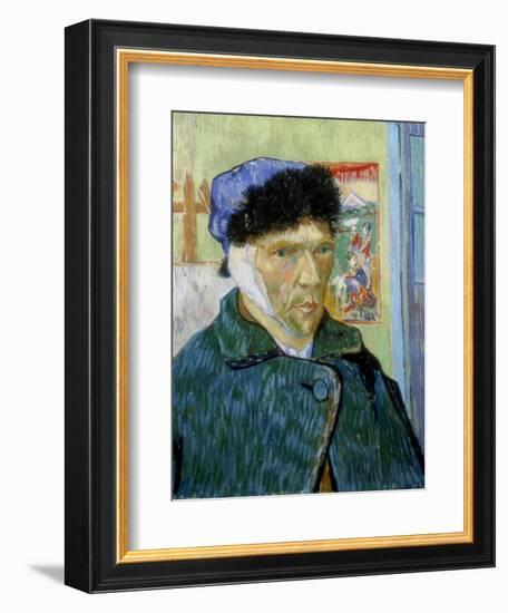 Self-Portrait with Bandaged Ear, 1889-Vincent van Gogh-Framed Giclee Print