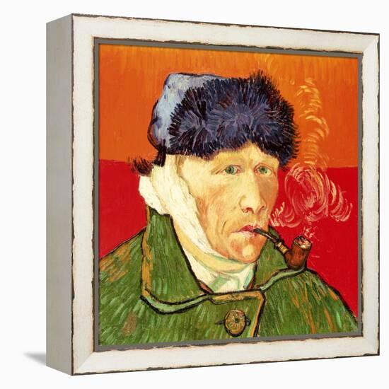 Self Portrait with Bandaged Ear and Pipe, 1889-Vincent van Gogh-Framed Premier Image Canvas