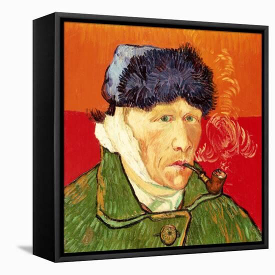 Self Portrait with Bandaged Ear and Pipe, 1889-Vincent van Gogh-Framed Premier Image Canvas