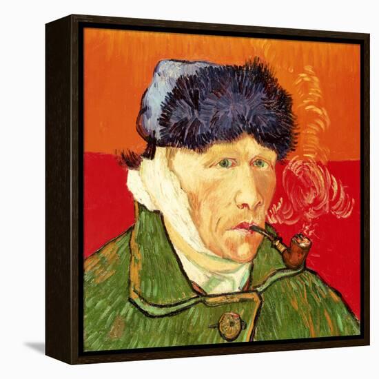 Self Portrait with Bandaged Ear and Pipe, 1889-Vincent van Gogh-Framed Premier Image Canvas