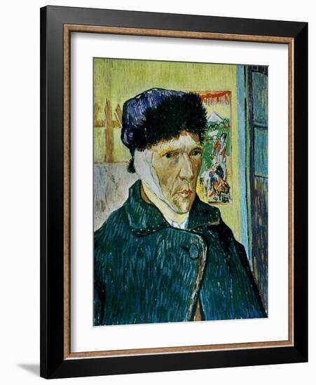 Self-Portrait with Bandaged Ear, c.1889-Vincent van Gogh-Framed Giclee Print