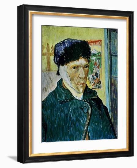 Self-Portrait with Bandaged Ear, c.1889-Vincent van Gogh-Framed Giclee Print