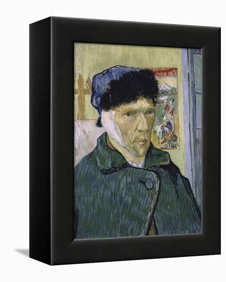 Self Portrait with Bandaged Ear-Vincent van Gogh-Framed Premier Image Canvas