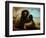 Self-Portrait with Black Dog-Gustave Courbet-Framed Giclee Print