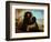 Self-Portrait with Black Dog-Gustave Courbet-Framed Giclee Print