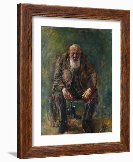 Self-Portrait with Boots, C.1920-Christian Krohg-Framed Giclee Print