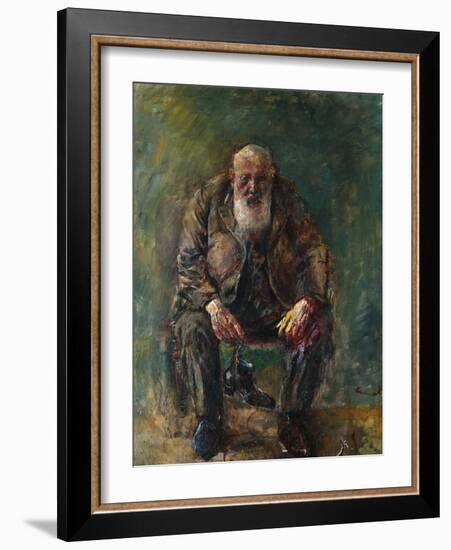 Self-Portrait with Boots, C.1920-Christian Krohg-Framed Giclee Print