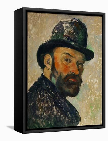 Self-Portrait with Bowler Hat (Sketch), 1885-1886-Paul Cézanne-Framed Premier Image Canvas