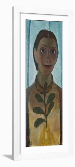 Self-Portrait with Camellia Twig, 1907-Paula Modersohn-Becker-Framed Giclee Print