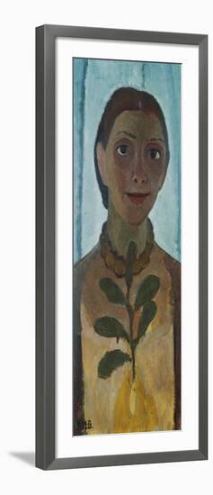 Self-Portrait with Camellia Twig, 1907-Paula Modersohn-Becker-Framed Giclee Print