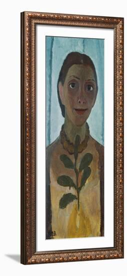 Self-Portrait with Camellia Twig, 1907-Paula Modersohn-Becker-Framed Giclee Print