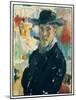 Self Portrait with Cigar, 1913 (Oil on Canvas)-Rik Wouters-Mounted Giclee Print