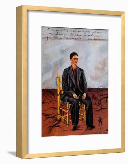 Self-Portrait with Cropped Hair, 1940-Frida Kahlo-Framed Art Print