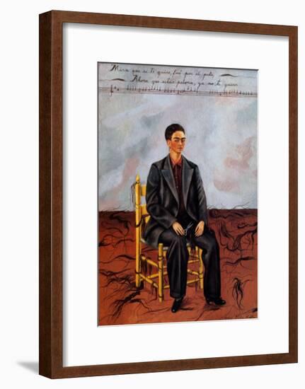 Self-Portrait with Cropped Hair, 1940-Frida Kahlo-Framed Art Print