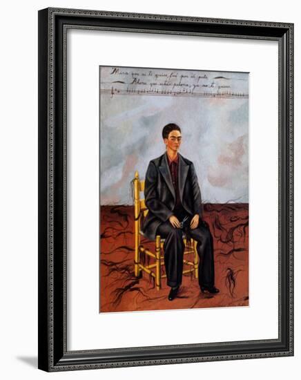 Self-Portrait with Cropped Hair, 1940-Frida Kahlo-Framed Art Print