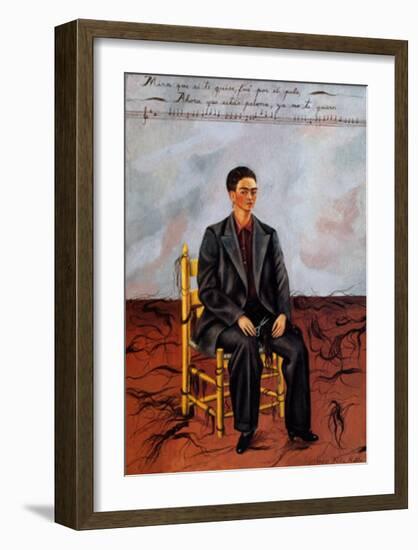 Self-Portrait with Cropped Hair, 1940-Frida Kahlo-Framed Art Print