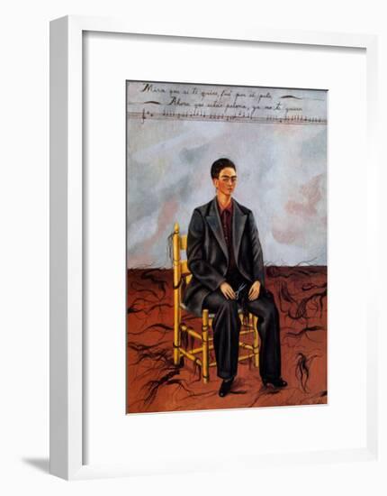 Self-Portrait with Cropped Hair, 1940-Frida Kahlo-Framed Art Print