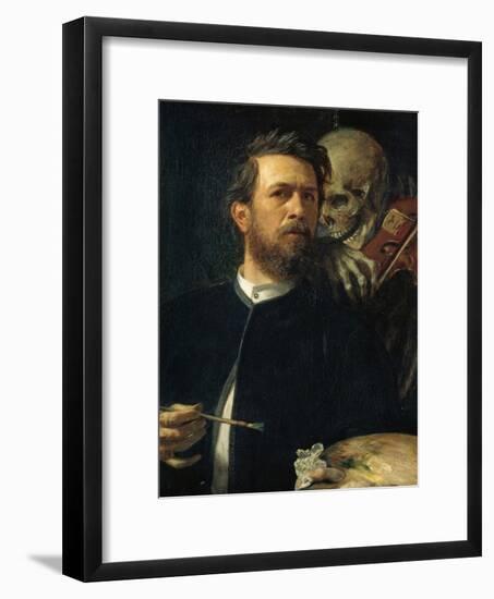 Self-Portrait with Death Playing the Fiddle, 1872-Arnold B?cklin-Framed Giclee Print