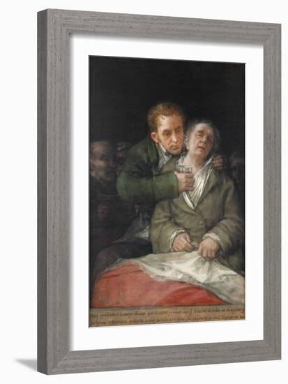 Self-Portrait with Dr. Arrieta, 1820-Francisco de Goya-Framed Giclee Print