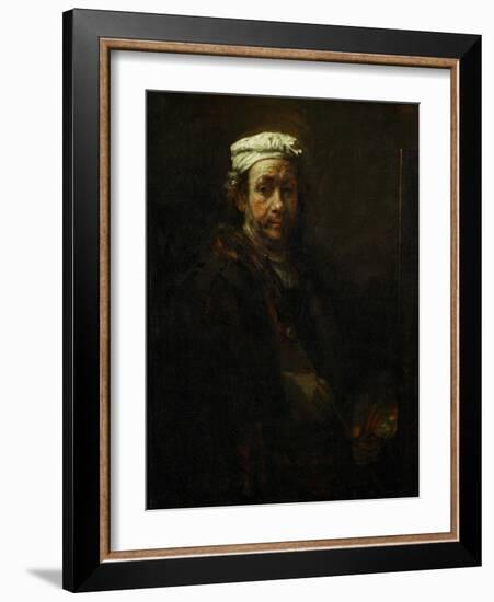 Self-Portrait with Easel, 1660-Rembrandt van Rijn-Framed Giclee Print