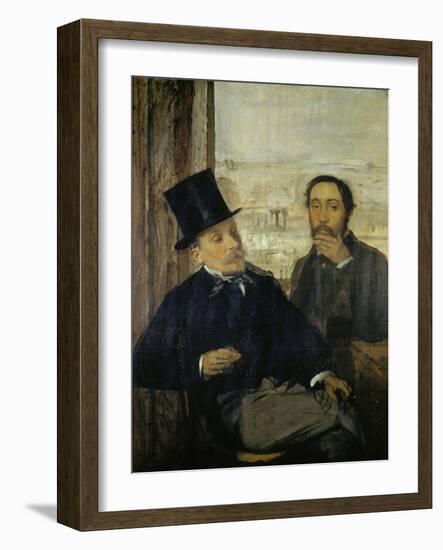 Self Portrait with Evariste De Valernes, C. 1865-Edgar Degas-Framed Giclee Print