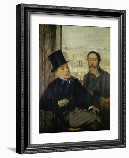 Self Portrait with Evariste De Valernes, C. 1865-Edgar Degas-Framed Giclee Print