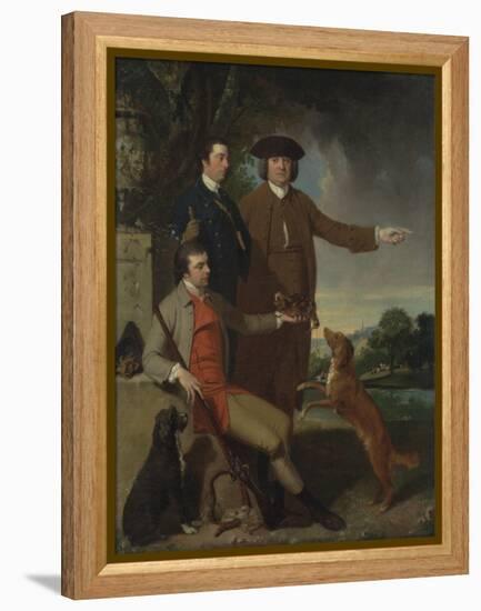 Self Portrait with Father and Brother, C.1760-62-John Hamilton Mortimer-Framed Premier Image Canvas