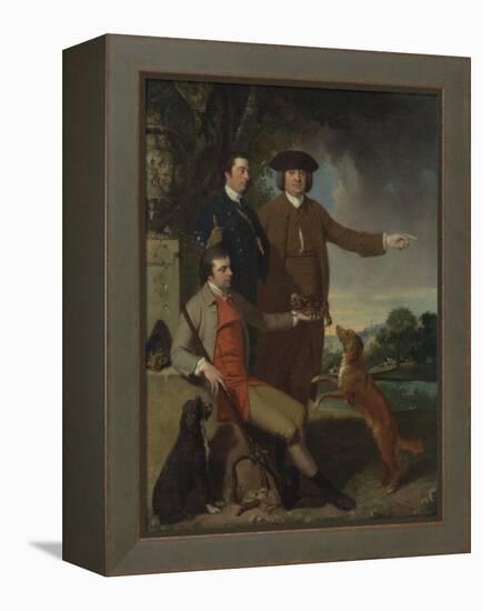 Self Portrait with Father and Brother, C.1760-62-John Hamilton Mortimer-Framed Premier Image Canvas