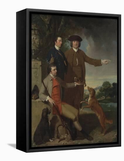 Self Portrait with Father and Brother, C.1760-62-John Hamilton Mortimer-Framed Premier Image Canvas