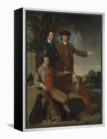 Self Portrait with Father and Brother, C.1760-62-John Hamilton Mortimer-Framed Premier Image Canvas