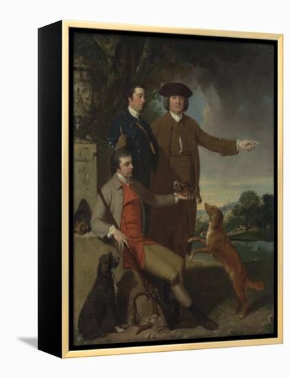 Self Portrait with Father and Brother, C.1760-62-John Hamilton Mortimer-Framed Premier Image Canvas