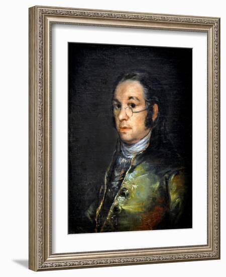 Self-Portrait with Glasses, around 1800 (Oil on Canvas)-Francisco Jose de Goya y Lucientes-Framed Giclee Print