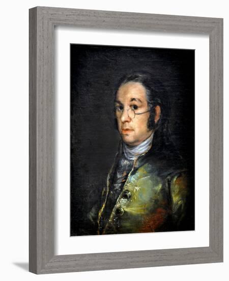 Self-Portrait with Glasses, around 1800 (Oil on Canvas)-Francisco Jose de Goya y Lucientes-Framed Giclee Print