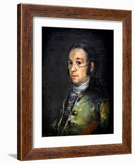 Self-Portrait with Glasses, around 1800 (Oil on Canvas)-Francisco Jose de Goya y Lucientes-Framed Giclee Print