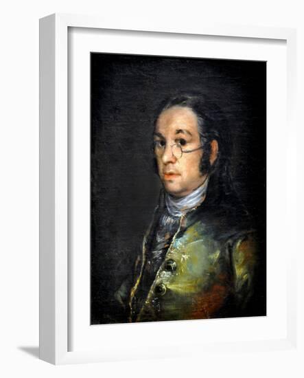 Self-Portrait with Glasses, around 1800 (Oil on Canvas)-Francisco Jose de Goya y Lucientes-Framed Giclee Print