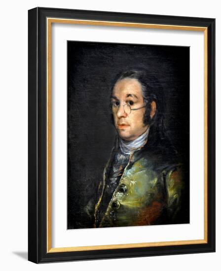 Self-Portrait with Glasses, around 1800 (Oil on Canvas)-Francisco Jose de Goya y Lucientes-Framed Giclee Print