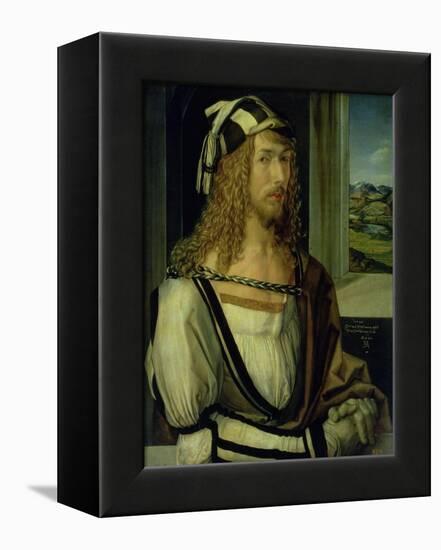 Self Portrait with Gloves, 1498-Albrecht Dürer-Framed Premier Image Canvas