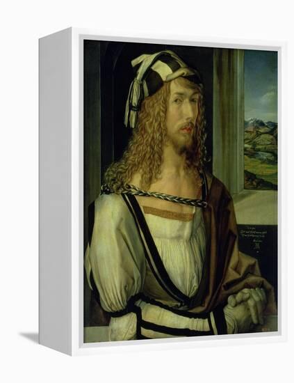 Self Portrait with Gloves, 1498-Albrecht Dürer-Framed Premier Image Canvas