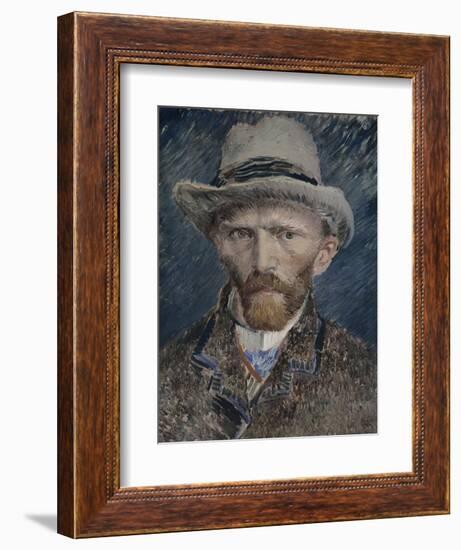 Self Portrait with Grey Felt Hat, 1887-Vincent van Gogh-Framed Giclee Print